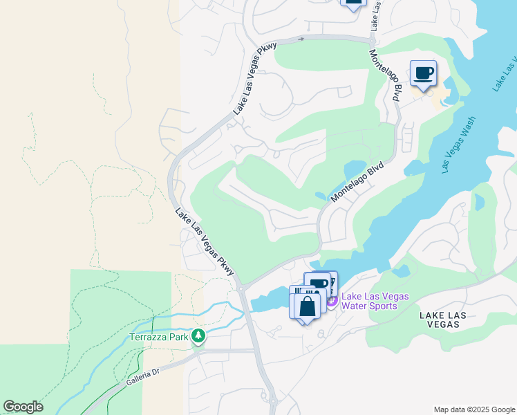 map of restaurants, bars, coffee shops, grocery stores, and more near 23 Avenida Sorrento in Henderson