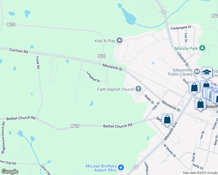 map of restaurants, bars, coffee shops, grocery stores, and more near 209 Pineview Road in Gibsonville