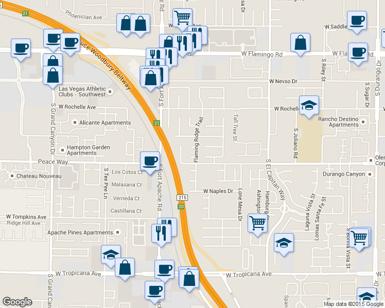 map of restaurants, bars, coffee shops, grocery stores, and more near 9230 Golden Torch Ct in Las Vegas