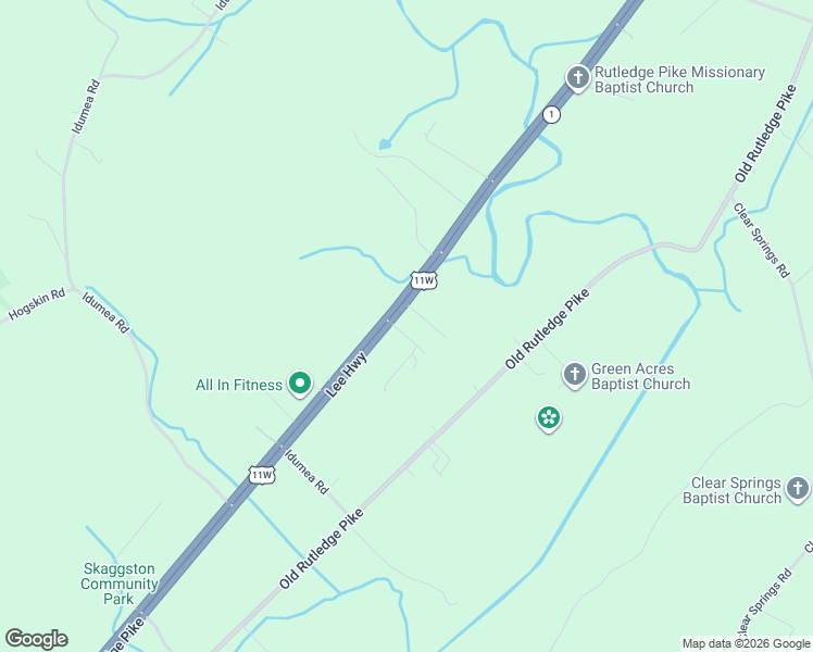 map of restaurants, bars, coffee shops, grocery stores, and more near 10092 Tennessee 1 in Knox County