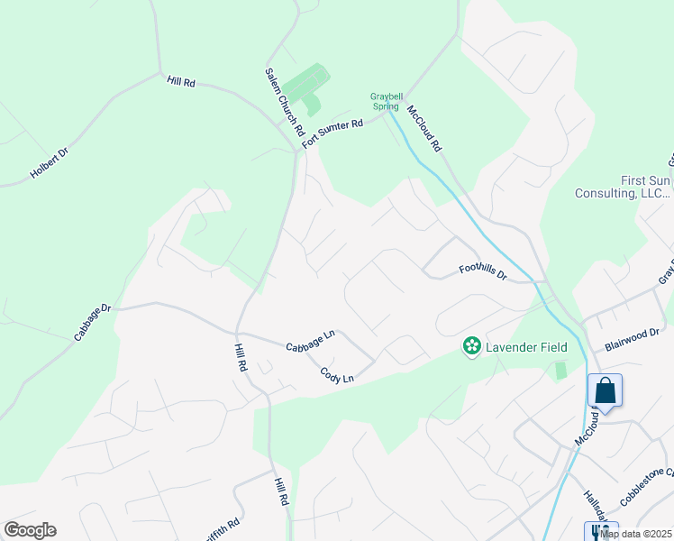 map of restaurants, bars, coffee shops, grocery stores, and more near 8201 Smoke Tree Lane in Knoxville