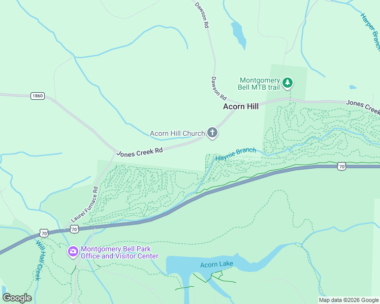map of restaurants, bars, coffee shops, grocery stores, and more near 2286 Jones Creek Road in White Bluff