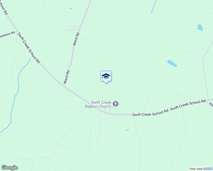 map of restaurants, bars, coffee shops, grocery stores, and more near 2420 Swift Creek School Road in Whitakers