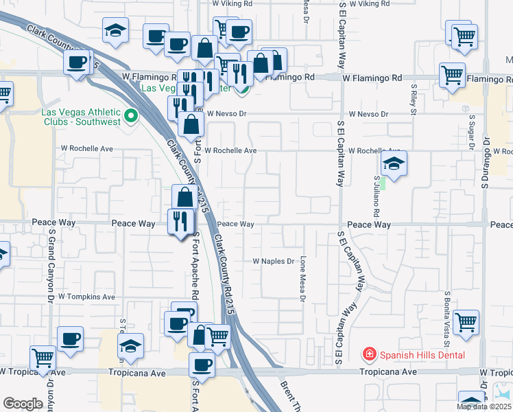 map of restaurants, bars, coffee shops, grocery stores, and more near 9178 Dawn Garden Avenue in Las Vegas