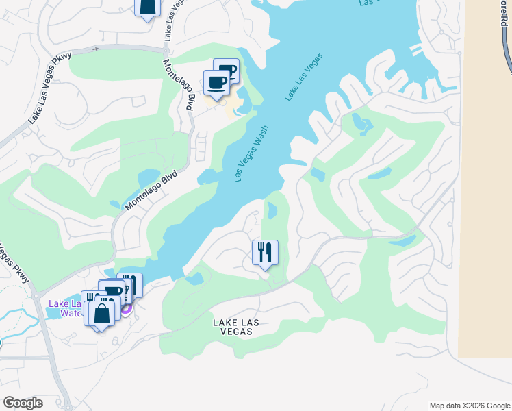 map of restaurants, bars, coffee shops, grocery stores, and more near 7 Rue Promenade Way in Henderson