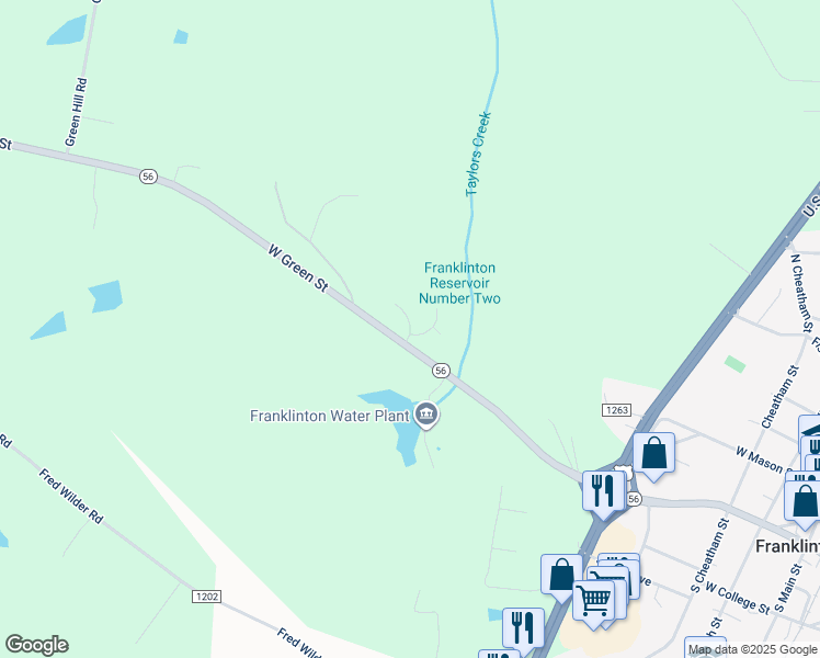 map of restaurants, bars, coffee shops, grocery stores, and more near 15 Sterling Drive in Franklinton