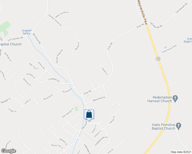 map of restaurants, bars, coffee shops, grocery stores, and more near 4634 Hay Wagon Lane in Knoxville