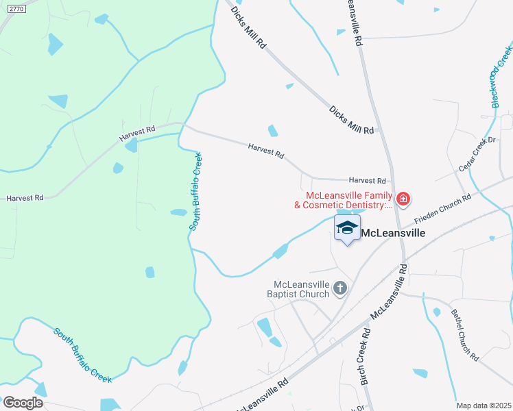 map of restaurants, bars, coffee shops, grocery stores, and more near 5048 Harvest Road in McLeansville