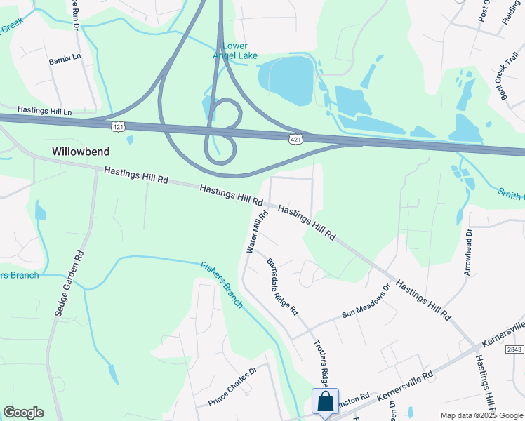 map of restaurants, bars, coffee shops, grocery stores, and more near 472 Hastings Hill Road in Kernersville