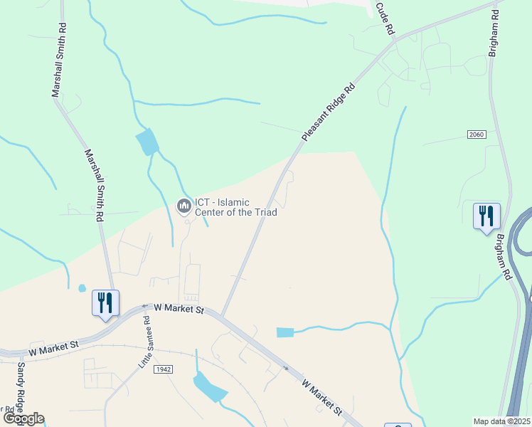 map of restaurants, bars, coffee shops, grocery stores, and more near in Greensboro