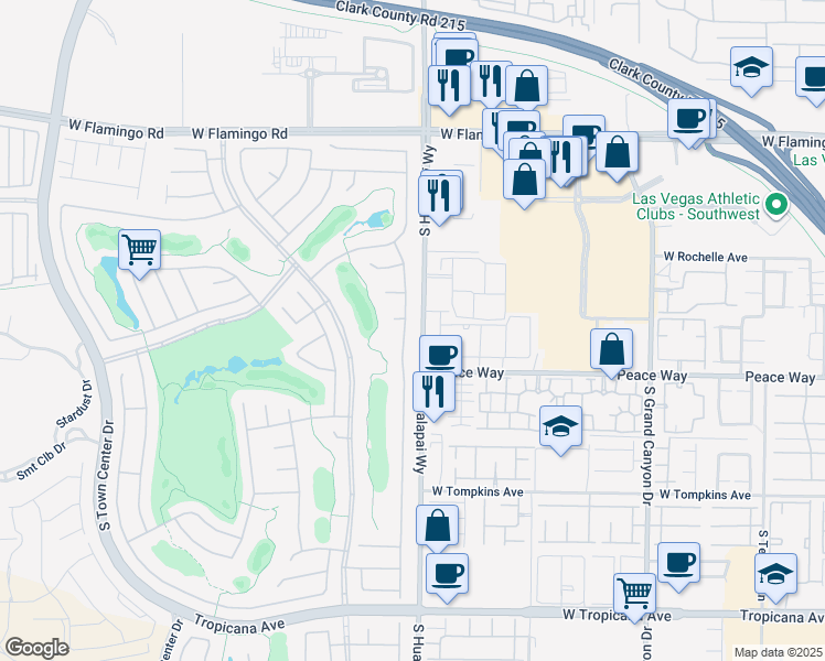 map of restaurants, bars, coffee shops, grocery stores, and more near 4438 Regalo Bello Street in Las Vegas