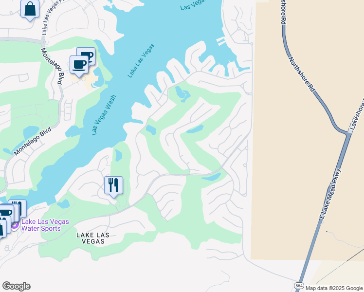 map of restaurants, bars, coffee shops, grocery stores, and more near 16 Grand Miramar Drive in Henderson