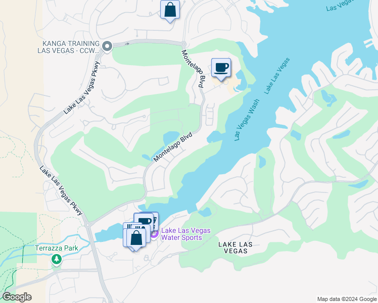 map of restaurants, bars, coffee shops, grocery stores, and more near 72 Bella Lago Avenue in Henderson