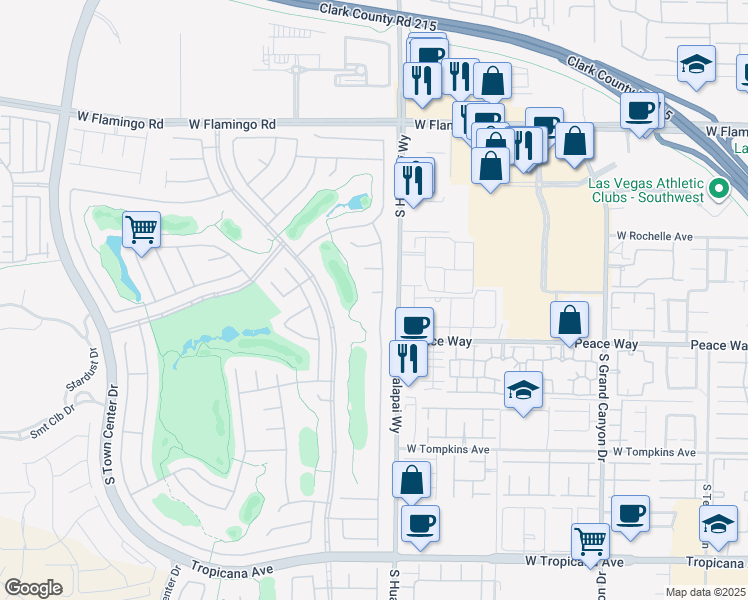 map of restaurants, bars, coffee shops, grocery stores, and more near 10237 Andante Court in Las Vegas