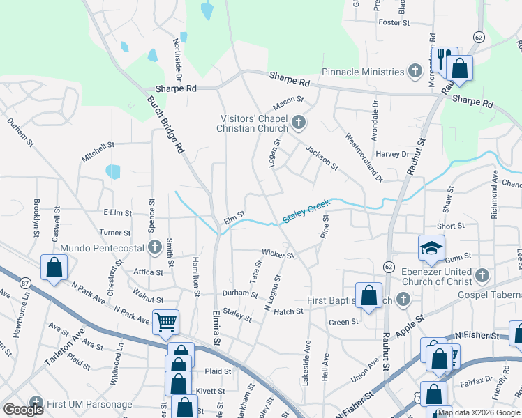map of restaurants, bars, coffee shops, grocery stores, and more near 641 Hancock Street in Burlington