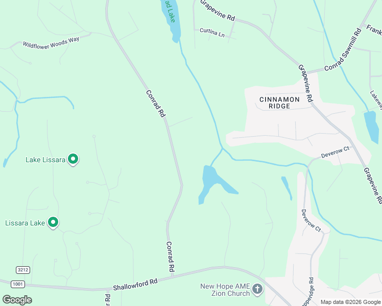 map of restaurants, bars, coffee shops, grocery stores, and more near 543 Conrad Road in Lewisville