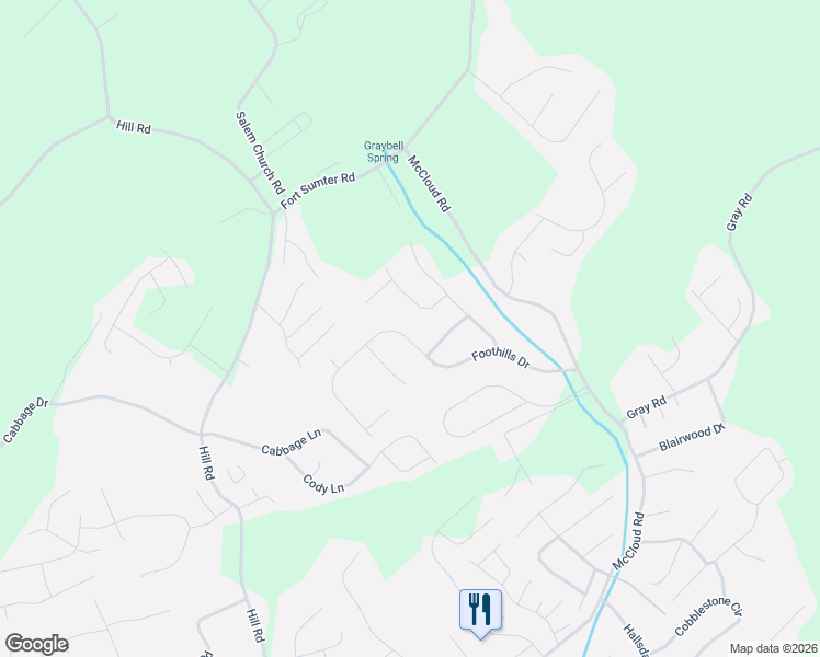 map of restaurants, bars, coffee shops, grocery stores, and more near 4321 Foothills Drive in Knoxville