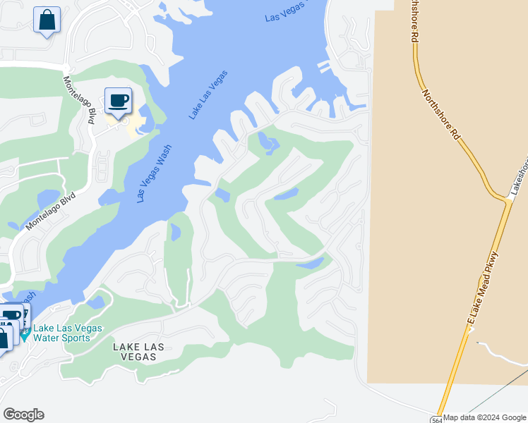 map of restaurants, bars, coffee shops, grocery stores, and more near 20 Grand Miramar Drive in Henderson