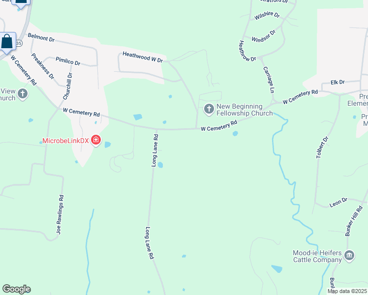 map of restaurants, bars, coffee shops, grocery stores, and more near 858 West Cemetery Road in Cookeville