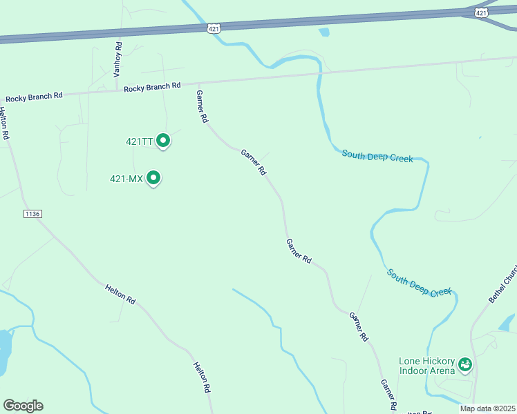 map of restaurants, bars, coffee shops, grocery stores, and more near 1716 Garner Road in Yadkinville