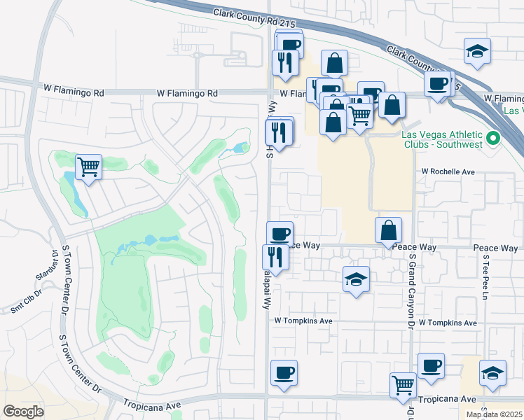 map of restaurants, bars, coffee shops, grocery stores, and more near 4414 Regalo Bello Street in Las Vegas