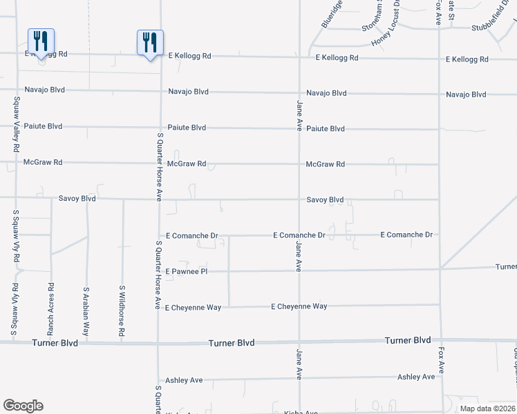 map of restaurants, bars, coffee shops, grocery stores, and more near 4361 Savoy Boulevard in Pahrump
