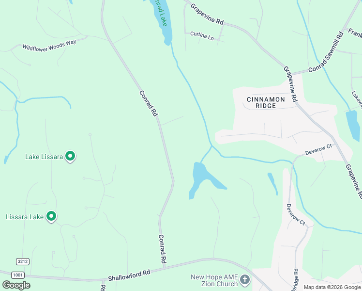 map of restaurants, bars, coffee shops, grocery stores, and more near 543 Conrad Road in Lewisville