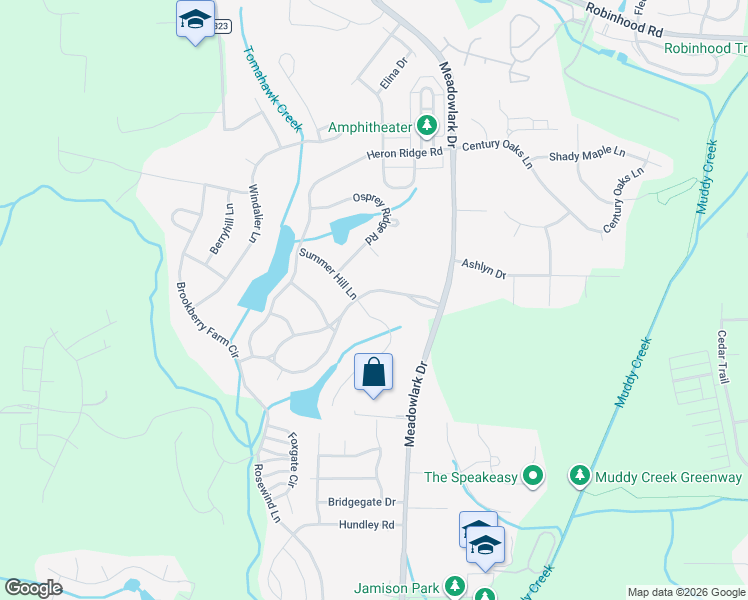 map of restaurants, bars, coffee shops, grocery stores, and more near 5452 Brookberry Farm Road in Winston-Salem