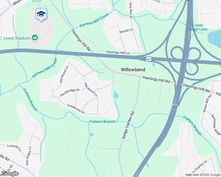 map of restaurants, bars, coffee shops, grocery stores, and more near 169 Ben Smith Road in Kernersville