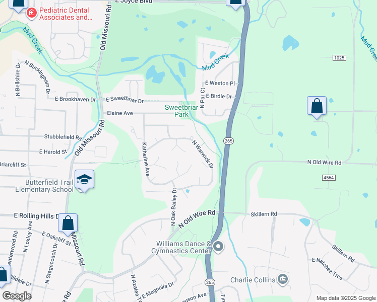 map of restaurants, bars, coffee shops, grocery stores, and more near 3236 North Kings Cross in Fayetteville