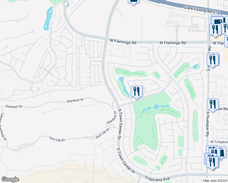 map of restaurants, bars, coffee shops, grocery stores, and more near 4391 Bella Cascada Street in Las Vegas