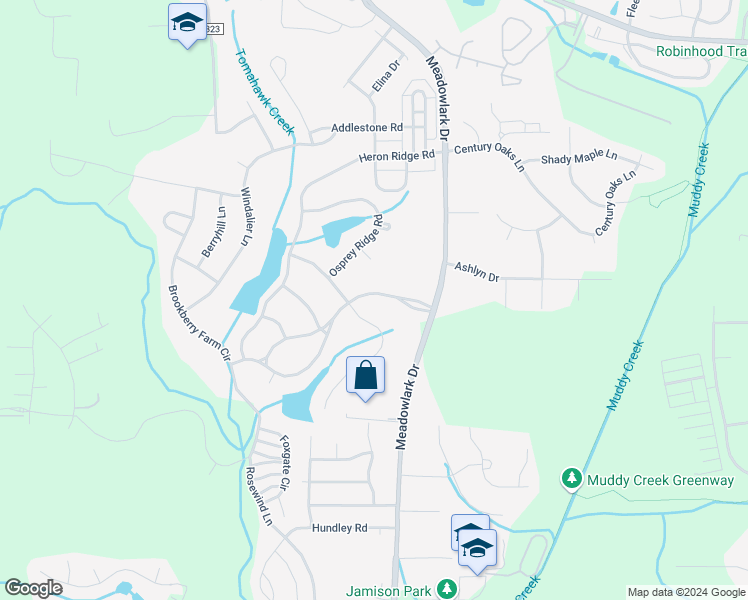 map of restaurants, bars, coffee shops, grocery stores, and more near 5452 Brookberry Farm Road in Winston-Salem