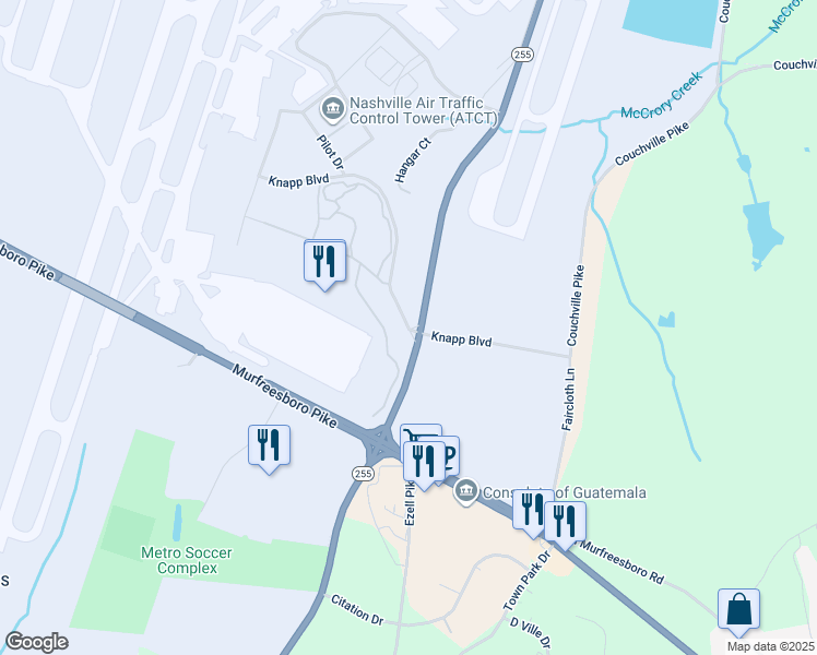 map of restaurants, bars, coffee shops, grocery stores, and more near 720 Knapp Boulevard in Nashville
