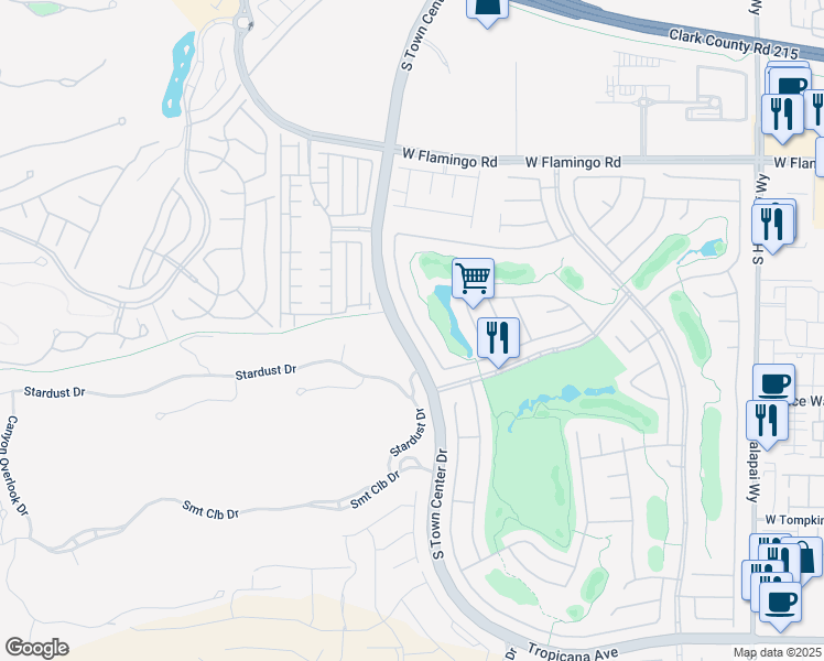 map of restaurants, bars, coffee shops, grocery stores, and more near 4379 Bella Cascada Street in Las Vegas