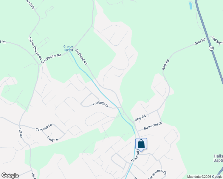 map of restaurants, bars, coffee shops, grocery stores, and more near 4711 McCloud Road in Knoxville