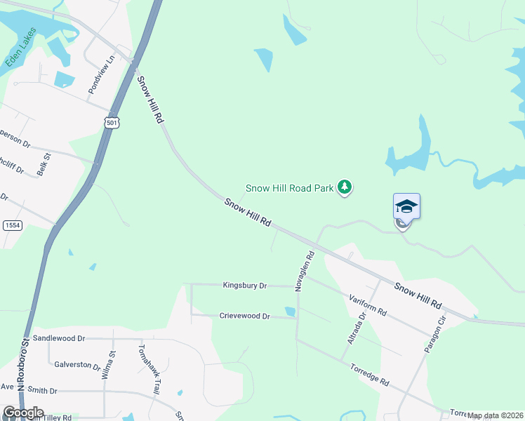 map of restaurants, bars, coffee shops, grocery stores, and more near 603 Snow Hill Road in Durham