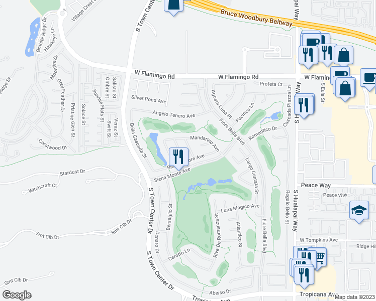 map of restaurants, bars, coffee shops, grocery stores, and more near 4401 Angelo Rosa Street in Las Vegas