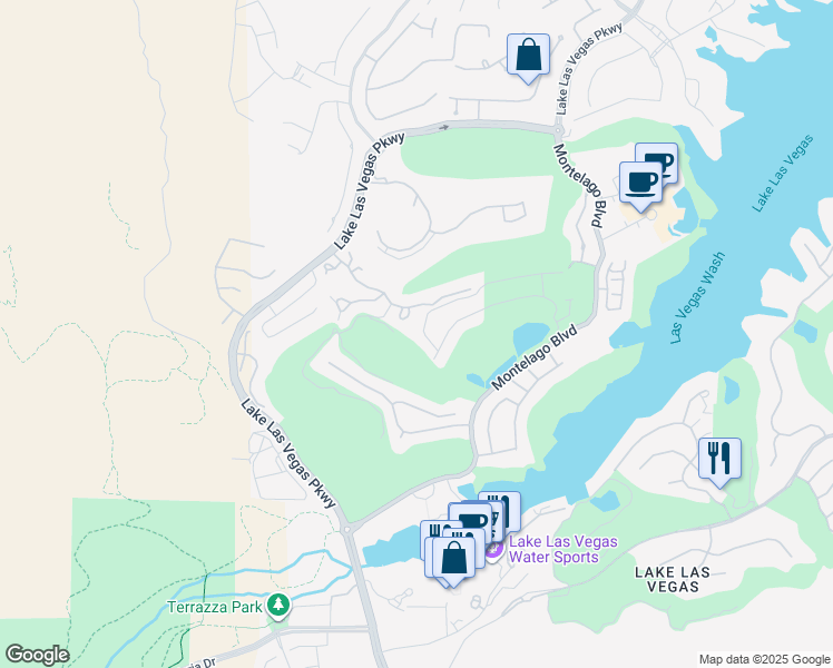 map of restaurants, bars, coffee shops, grocery stores, and more near 118 Reflection Cove Drive in Henderson