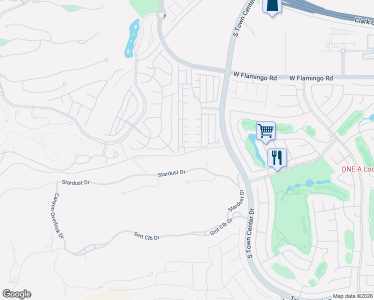 map of restaurants, bars, coffee shops, grocery stores, and more near 1 Garden Shadow Lane in Las Vegas