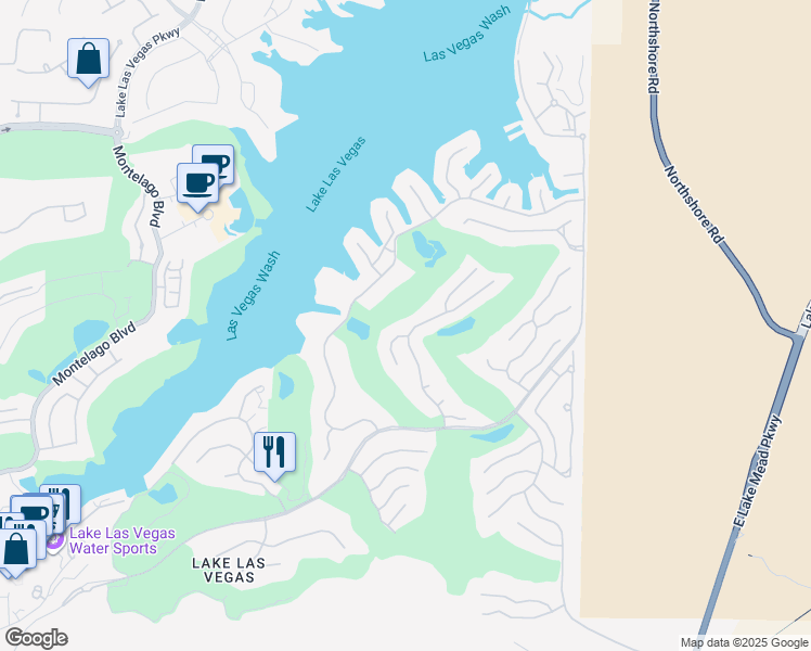 map of restaurants, bars, coffee shops, grocery stores, and more near 27 Grand Miramar Drive in Henderson