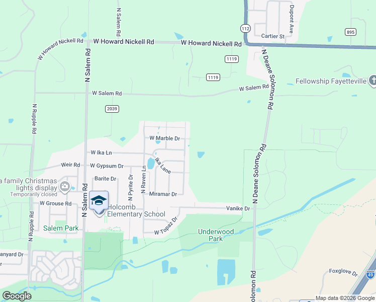 map of restaurants, bars, coffee shops, grocery stores, and more near 3186 North Bentley Ridge in Fayetteville