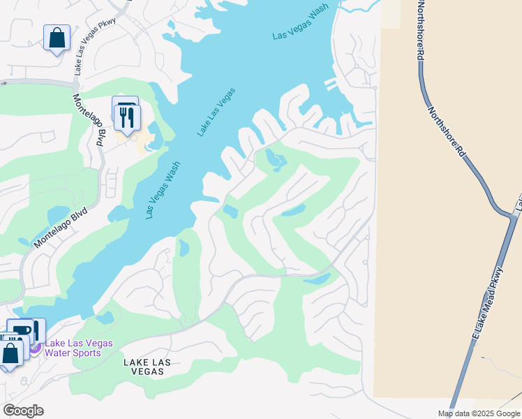 map of restaurants, bars, coffee shops, grocery stores, and more near 27 Grand Miramar Drive in Henderson
