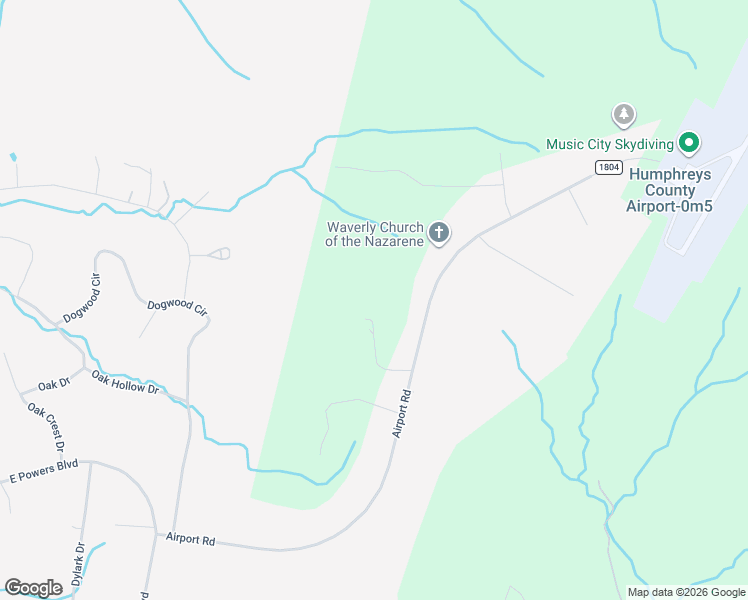 map of restaurants, bars, coffee shops, grocery stores, and more near 625 Airport Road in Waverly