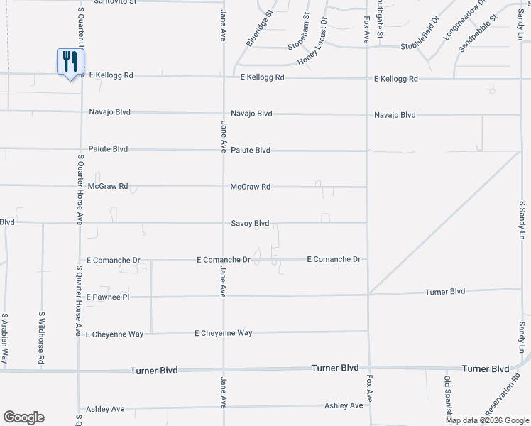 map of restaurants, bars, coffee shops, grocery stores, and more near 4631 McGraw Road in Pahrump