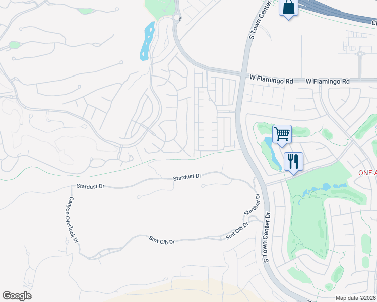 map of restaurants, bars, coffee shops, grocery stores, and more near 6 Garden Shadow Lane in Las Vegas