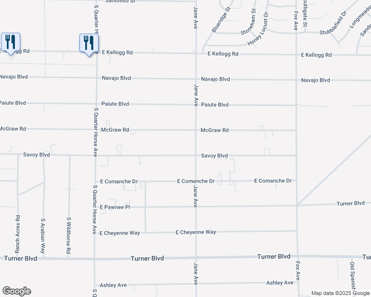 map of restaurants, bars, coffee shops, grocery stores, and more near 4460 Savoy Boulevard in Pahrump