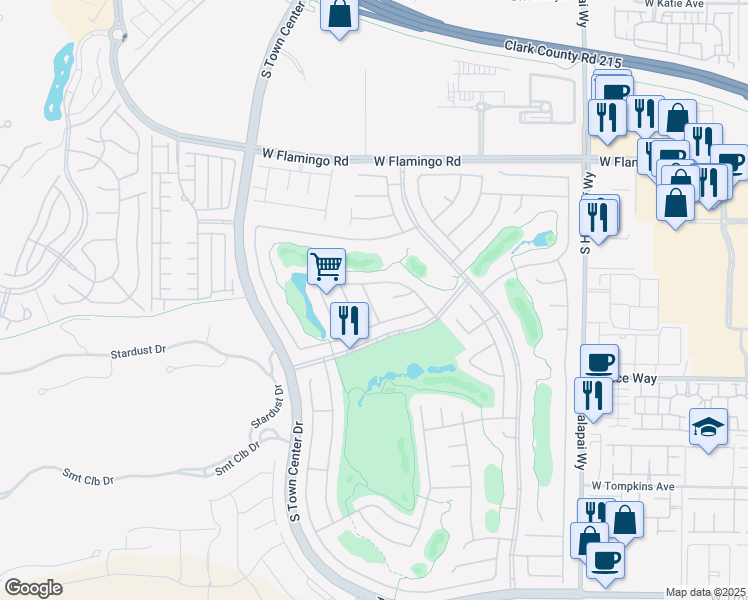 map of restaurants, bars, coffee shops, grocery stores, and more near 10582 Mandarino Avenue in Las Vegas
