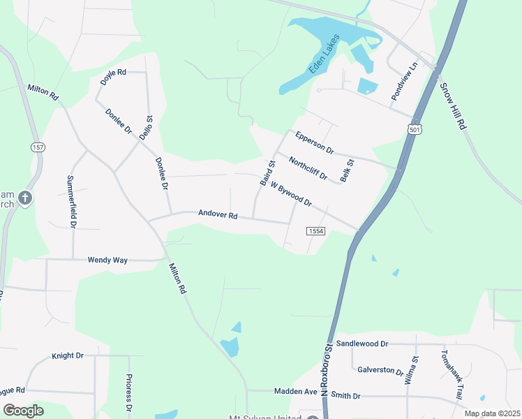 map of restaurants, bars, coffee shops, grocery stores, and more near 321 West Bywood Drive in Durham