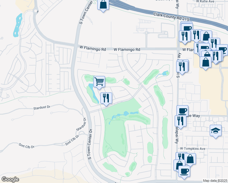 map of restaurants, bars, coffee shops, grocery stores, and more near 4390 Angelo Rosa Street in Las Vegas