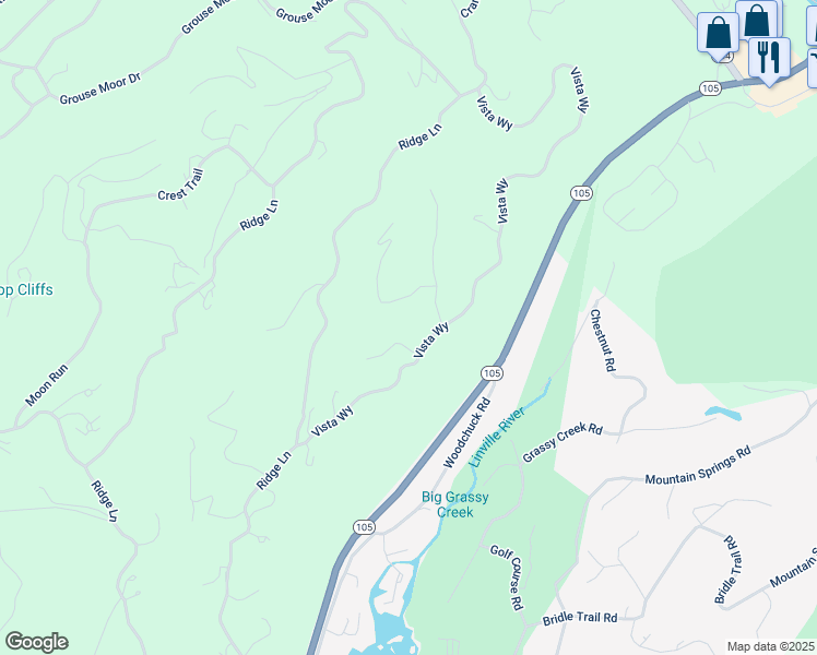 map of restaurants, bars, coffee shops, grocery stores, and more near 1120-2000 Cottage Trail in Avery